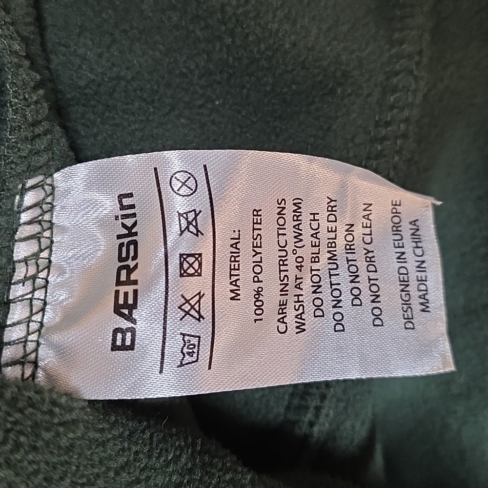 Baerskin Tactical Supply Bearskin 4 Performance ZipUp Fleece Hoodie Green Sz Lg - Picture 14 of 16
